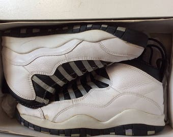 Used 1995 Nike Air Jordan 10 Steel Mens Size 11 Leather Sold As Is