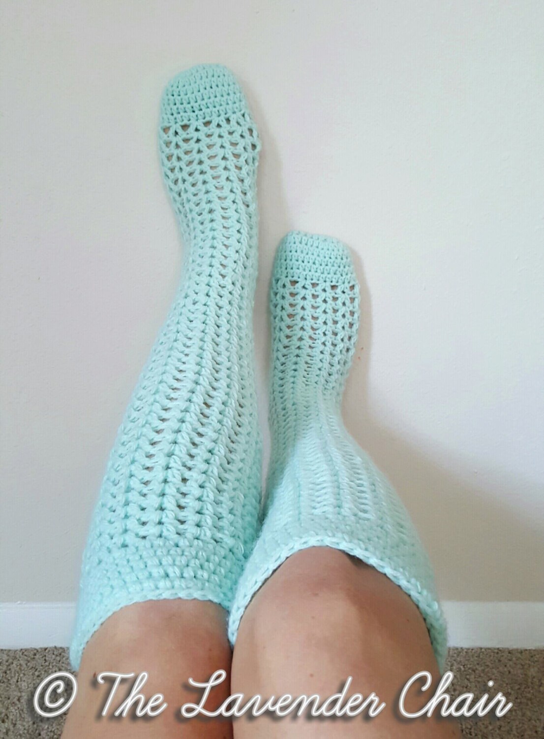 Valeries Knee High Socks Crochet Pattern PDF by TheLavenderChair