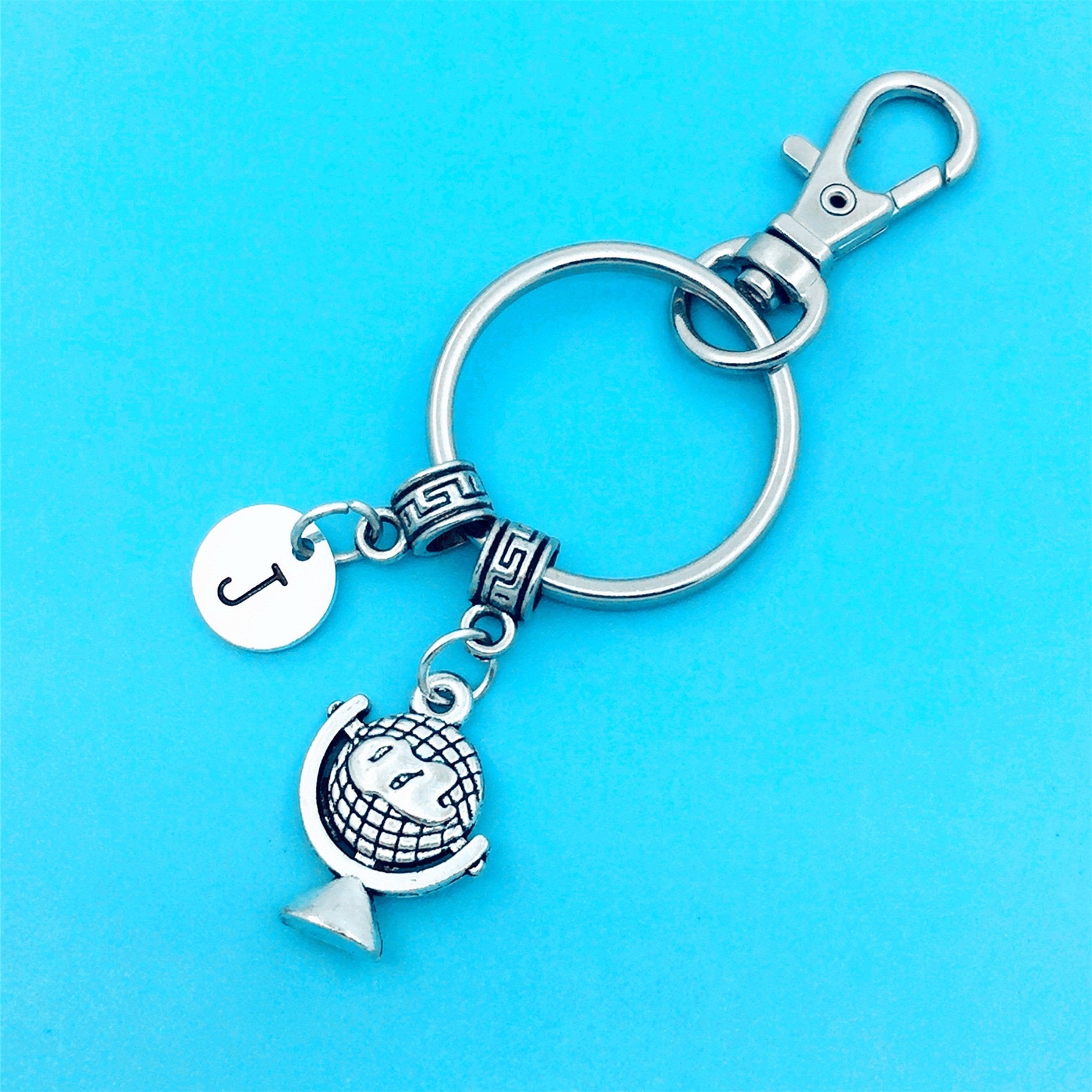Globe Keychain Globe Keychains BestFriend Keychains Globe