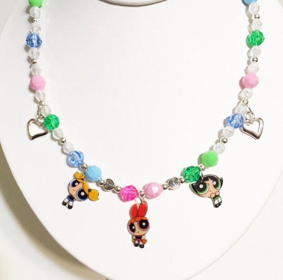 Powerpuff Girls Charm Necklace Powerpuff Girls by Made4UBySisters2