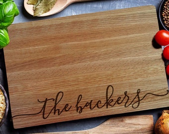Custom Cutting Board, Home & Living, Personalized cutting Board,Wedding Monogram, kitchen sign (158)