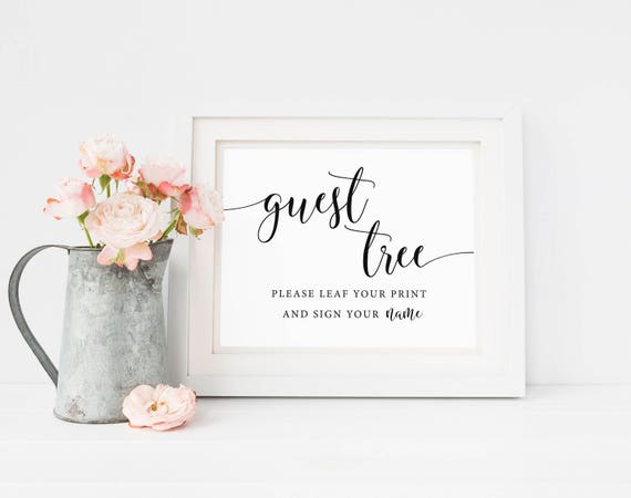 Guest Tree Sign Printable Wedding Book Please Leaf Guest Tree Sign Printable Wedding Book Please Leaf