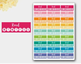 Book of the Week, Reading Tracker, Reading Sticker for HAPPY PLANNER # 01