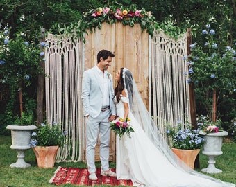 Macrame Wedding Arch Rustic Bohemian 2018 Backdrop Custom Curtain Boho Chic Beach Outdoor Party Macrame Wedding Arch Rustic Bohemian 2018 Backdrop Custom Curtain Boho Chic Beach Outdoor Party