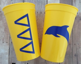 Tri Delta Sorority Cup; Delta Delta Delta Cup; Tri Delt Cup; Tri Delta Stadium Cup; Tri Delta Tumbler; Tri Delt Gift; Tri Delt Accessories