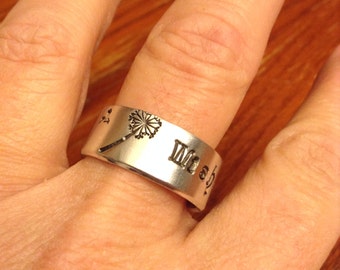 Personalized Hand Stamped Ring - Custom Hand Stamped Ring - Personalized Ring - Custom Ring - Gift for Her