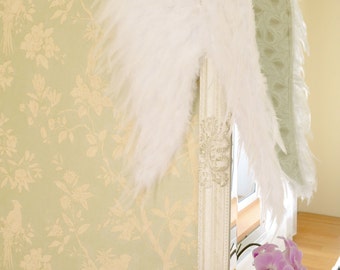 Large Angel Wings Wall Decor, Bedroom Decor, Large Feather Wall Art