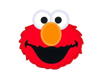 Elmo Face Embroidery Design File 5x7, Sesame Street Embroidery, Elmo Embroidery, Elmo Appliqué Design File 5 x 7