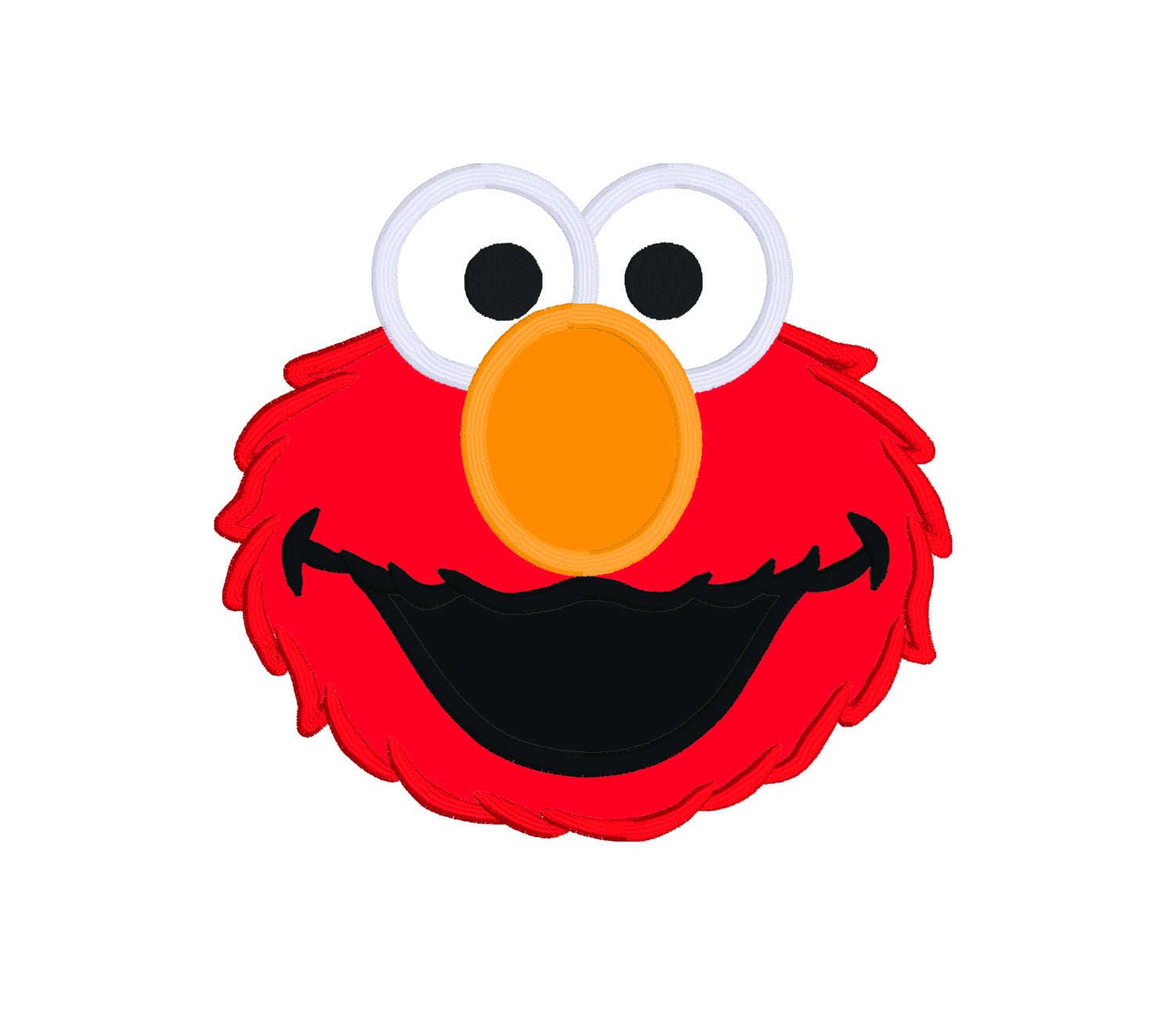 Elmo Face Embroidery Design File 5x7 Sesame Street