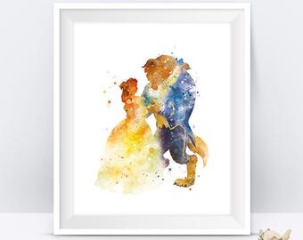 Beauty and the Beast Print Beauty and Beast Wedding Belle Art Beauty and the Beast Party Gift Disney Wall Art Gift For Mom Digital Download