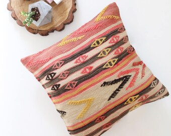 18x18 inch kilim pillow cover