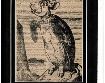 Alice in Wonderland vintage dictionary page art