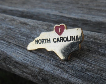 pull unique map down vintage carolina items north  Etsy  Unique south related