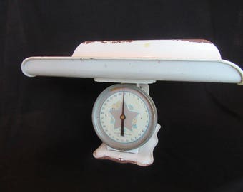30 Pound Baby Scale, Vintage Columbia Baby Scale, Columbia Family Scale Nursery Decor