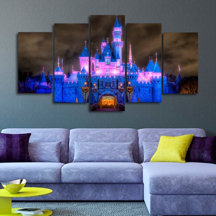 Sleeping Beauty Castle Art Canvas Print Disneyland Canvas
