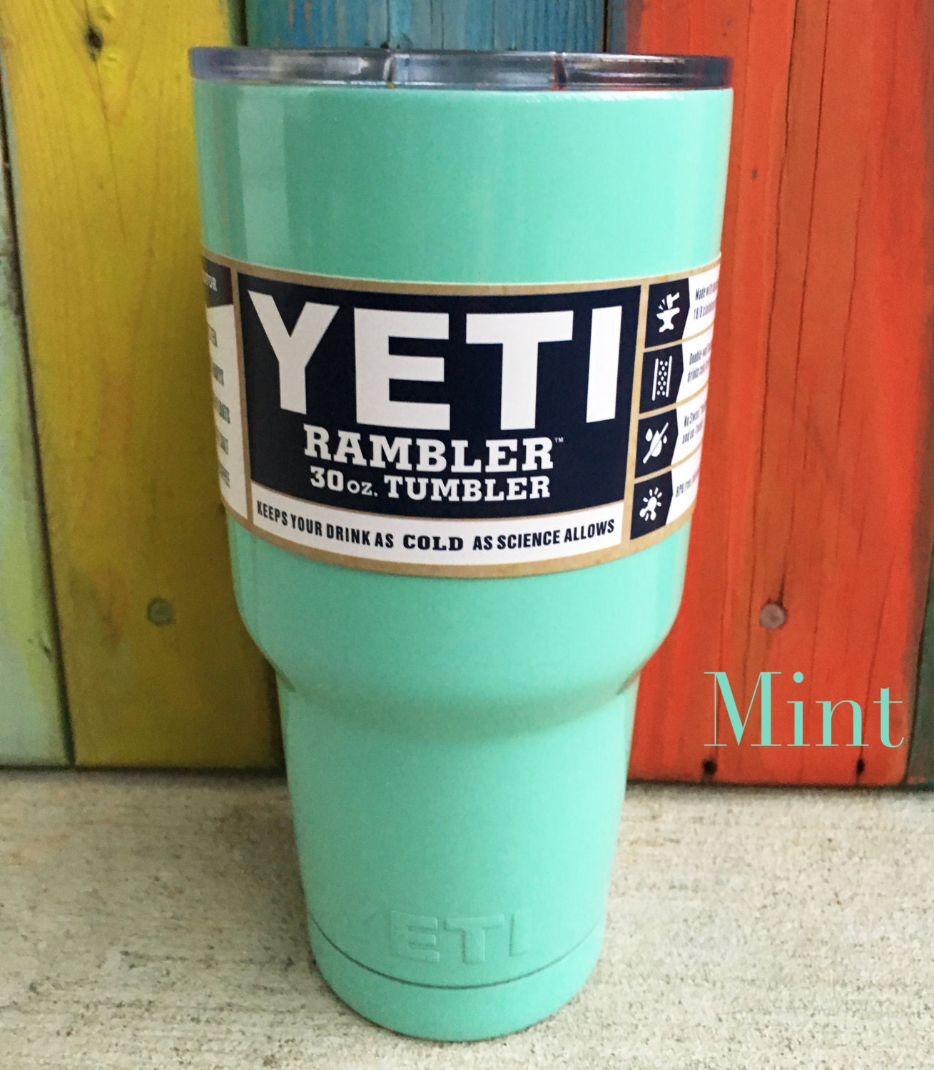 PowderCoated Yeti Rambler 30 oz Mint Yeti