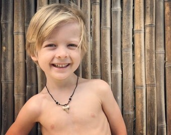 Boy's shark tooth necklace - handmade in Hawaii