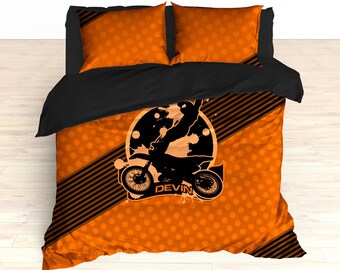 Dirt Bike Baby Bedding Sets Bmx Glow In The Dark Quilt Cover Set