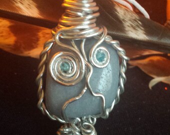 Angry Man -Angelite Stone Necklace**CLEANSED AND BLESSED