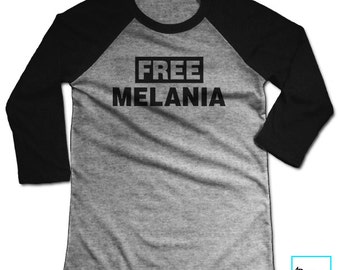 Free Melania | Free Melania Shirt | Free The Flotus | Anti-Trump | Never Trump | Political Shirt | Protest Shirt | Unisex Baseball T-shirt