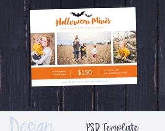 Halloween Mini Session Template | Fall Mini Session Template | Family Mini Session Design | Photoshop Mini Session Template Photography