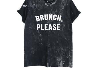 Brunch shirt women funny brunch shirts tshirt feminist t-shirt gift instagram aesthetic tee acid wash t shirt size XS S M L