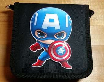Captain America Marvel Avengers Superhero Inspired Trading Pin Bag (iheartpinbags.com)