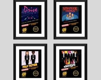 Nintendo Poster, Drive, Stranger Things Poster, Pulp Fiction Poster, Reservoir Dogs Poster, Man Cave, Drive Movie Poster, NES, Download
