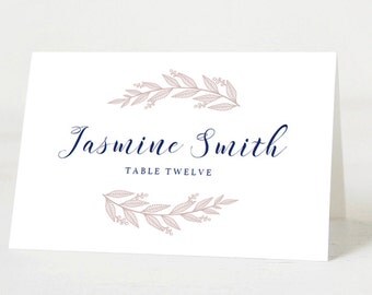 Wedding Seating Cards Wedding Name Cards Folded Place Cards Editable Template Escort Card Template Name Card Printable Wedding Place Card