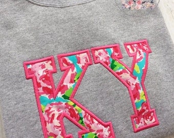 Lilly Inspired Sweatshirt - Lilly Inspired Kentucky Sweatshirt - Lilly Pulitzer Inspired - State Sweatshirt - State Pride