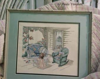 The Porch Swing - cross stitch chart - designed by Paula Vaughan