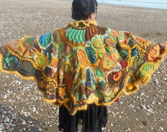 Freeform Crochet Poncho