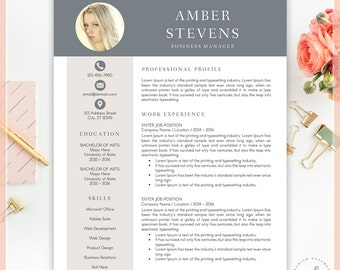 Creative Resume Template, CV Template for MS Word, Professional Resume, Modern Resume Design, Resume Instant Download, Buy One Get One Free