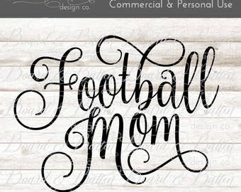 Football Mom SVG - football svg - sports svg football cuttable file - silhouette cut file - svg sports dxf files - sports mom svg files