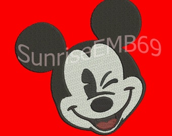 7 Sizes**Mickey Mouse Embroidery design- 8 formats machine embroidery design - Instant Download machine embroidery pattern