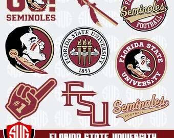 Florida State University monogram svg, Florida State Silhouette Studio,FSU Cricut, Screen Printing, Florida State University Cameo, Logo_18