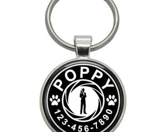 Pet ID Tag - James Bond 007 - Pet Tags, Dog Tags, Cat Tags, Dog ID Tags, Cat ID Tags