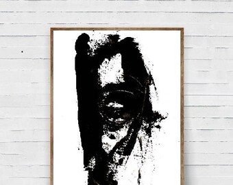 rt mural abstrait, peinture course art print, moderne, art mural minimal, art noir et blanc, nordique, scandinave art, moderne
