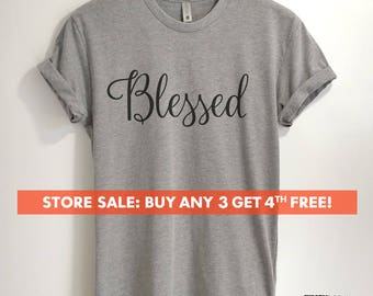 Blessed T-shirt, Ladies Unisex Crewneck T-shirt, Blessed Mom, Gift For Mother