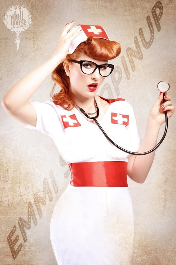 Pin Up Nurse Print By Dollhouse