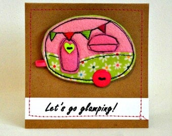 vintage camper brooch glamping