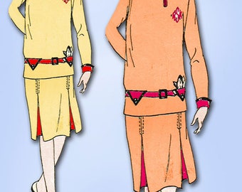 1920s VTG Butterick Sewing Pattern 7044 Uncut Little Girls Flapper Dress Size 10