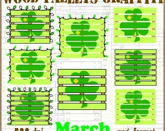 Digital Clipart Wood Pallets Graffiti MARCH 8 PNG Digital Clipart Wood Pallets Graffiti MARCH 8 PNG