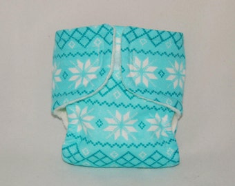 Baby Doll Diaper - Snowflake - Size Large