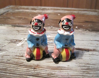 Clown Salt and Pepper Shakers
