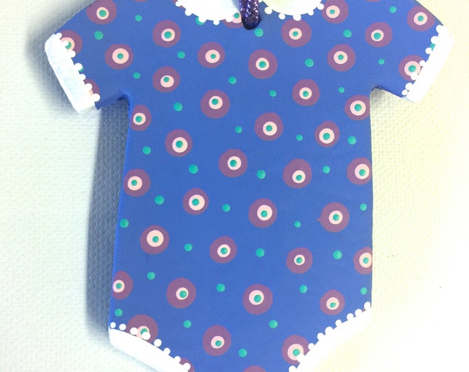 Baby Onesie Ornament Blue