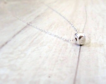 Sterling silver necklace, Delicate silver necklace, Minimalist necklace, Dainty silver necklace, Layered tiny necklace, Trendy necklace