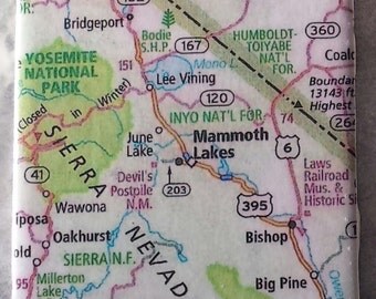 Custom Coasters - Custom Map Coasters Set - Custom WEDDING Gift Made for the Bride and Groom Set of 4 or 6