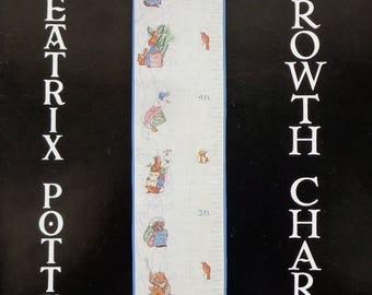 Green Apple | BEATRIX POTTER | GROWTH Chart | Peter Rabbit | Counted Cross Stitch Pattern | Chart