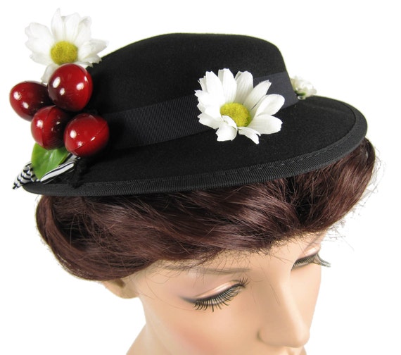 diy poppins hat poppins costume hat with cherries and daisies 4022080849 diy poppins hat poppins costume hat with cherries and daisies 4022080849